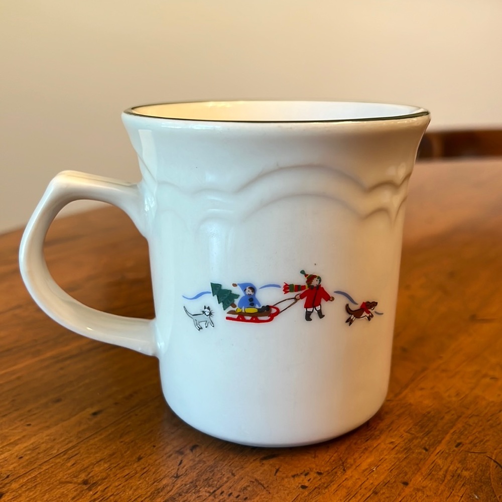 Pfaltzgraff Snow Village White Christmas Holiday Coffee Tea Mug